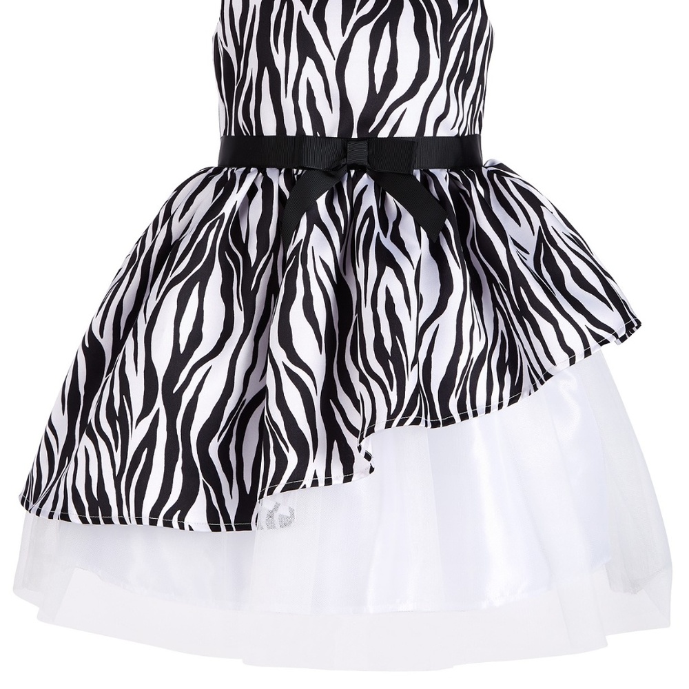🎷Host Pick 🎷Girls Asymmetrical Zebra- Dress - Picture 2 of 2